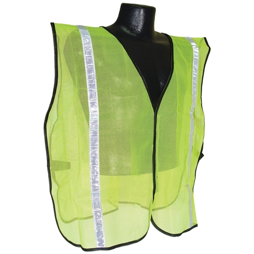 RADWEAR SVG1 Non-Rated Safety Vest, S/XL, Polyester, Green/Silver, Hook-and-Loop Closure