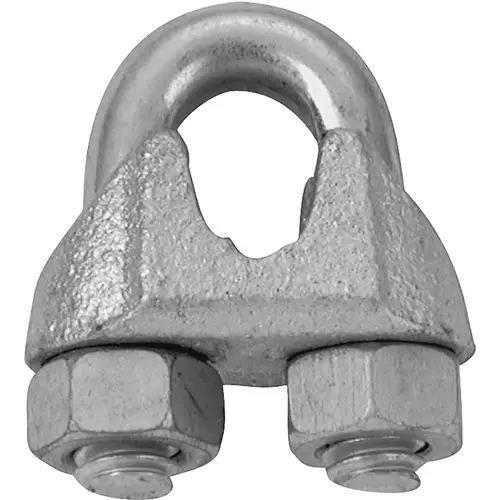 Campbell T7670439/260-1/4 Wire Rope Clip, Malleable Iron, Electro-Galvanized