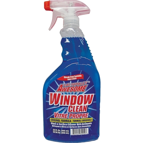 LA's TOTALLY AWESOME 223 Window Cleaner, 32 oz, Liquid, Ammonia, Blue
