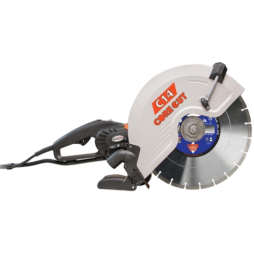 Electric Hand Held Saw, 15 A, 14 in Dia Blade, 1 in Spindle, 5 in Cutting Capacity