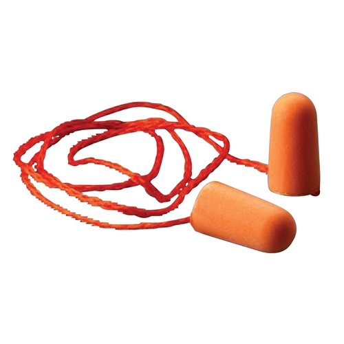 Ear Plugs, 29 dB NRR, Tapered, Polyurethane Ear Plug, Orange Ear Plug