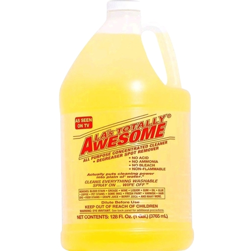 LA's TOTALLY AWESOME 128 100539308 All-Purpose Cleaner, oz, Liquid, Bland, Amber/Yellow