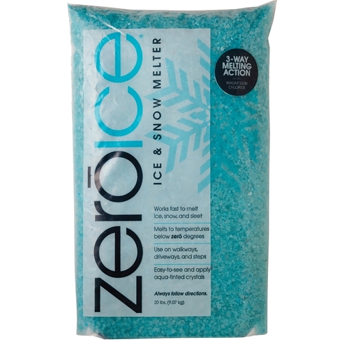 Zero Ice Ice Melter, Granular, Aqua/White, 20 lb Bag