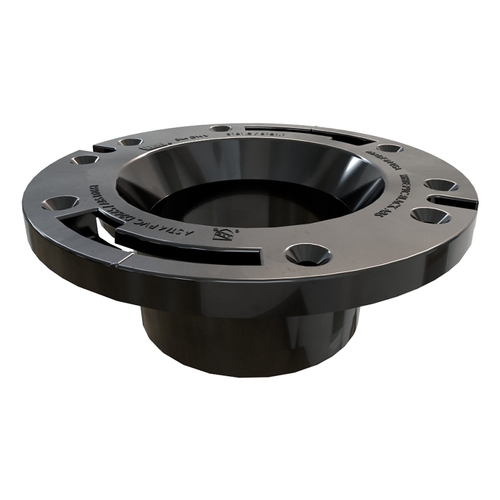 Oatey 43502 Closet Flange, 3, 4 in Connection, ABS, Black, For: 3 in, 4 in Pipes
