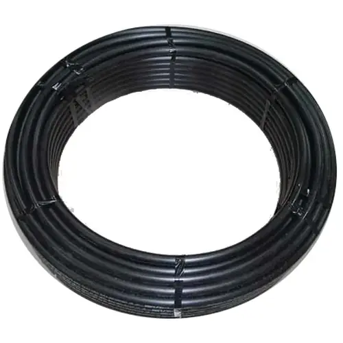 CRESLINE INC 18615 Pipe Tubing, 1 in, Plastic, Black, 100 ft L