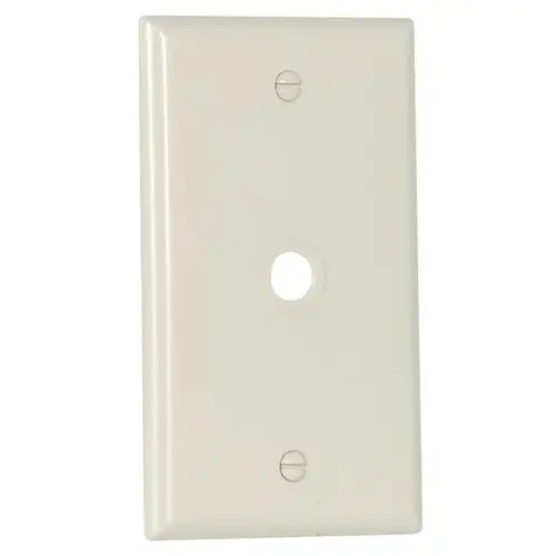 Eaton 2128LA Wallplate, 4-1/2 in L, 2-3/4 in W, 1 -Gang, 1 -Port, Thermoset, Light Almond