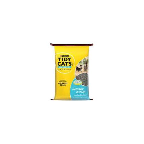 Tidy Cats 7023010770 Instant Action Cat Litter, 20 lb Capacity, Gray/Tan, Granular Bag