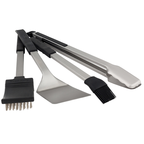 Baron Grilling Tool Set, Stainless Steel Blade, Plastic Resin Handle