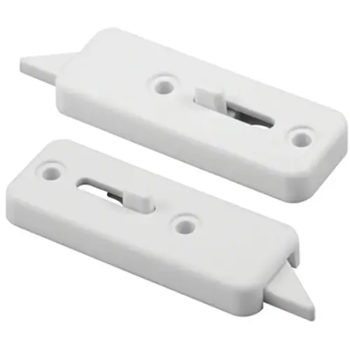 Tilt Latch, Plastic, White Pair