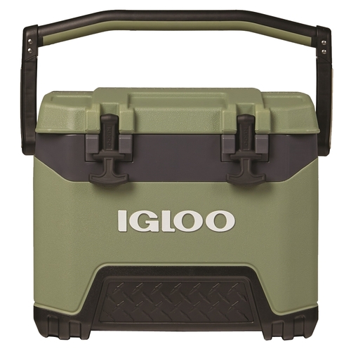 Igloo 50538 BMX 000 Cooler, 37 Can Cooler, Plastic/Rubber/Stainless Steel, Oil Green, 4 days Ice Retention