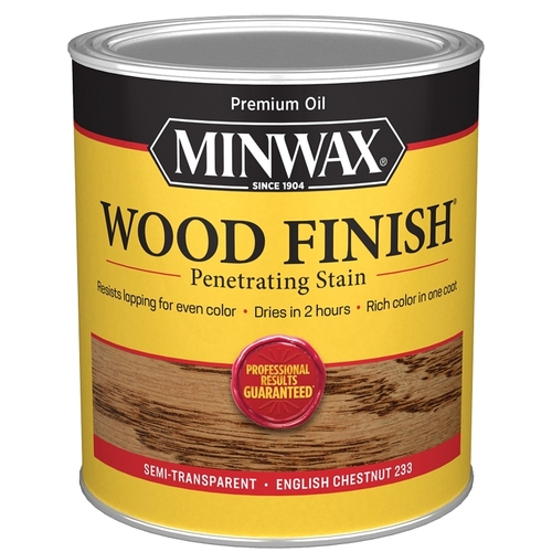 Wood Finish 4444 Wood Stain, English Chestnut, Liquid, 1 qt, Can