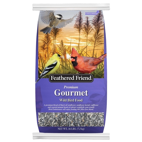 Feathered Friend 14466 14166 Gourmet Wild Bird Food, Premium, 16 lb Bag