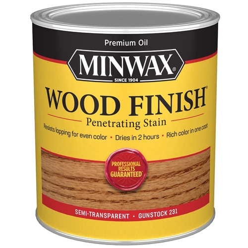 Wood Finish 700454444 Wood Stain, Gunstock, Liquid, 1 qt, Can