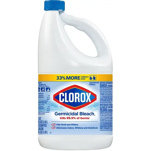 Germicidal Bleach, 81 oz, Liquid, Bleach, Pale Yellow