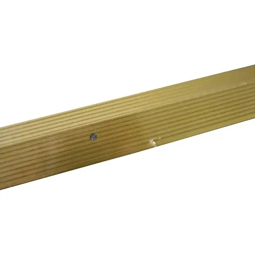 Carpet Bar, 96 in L, 1-1/2 in W, Fluted Surface, Aluminum, Satin Brass