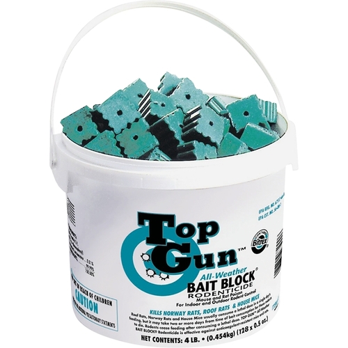 Top Gun Bait Block, Solid, 4 oz Pail Green