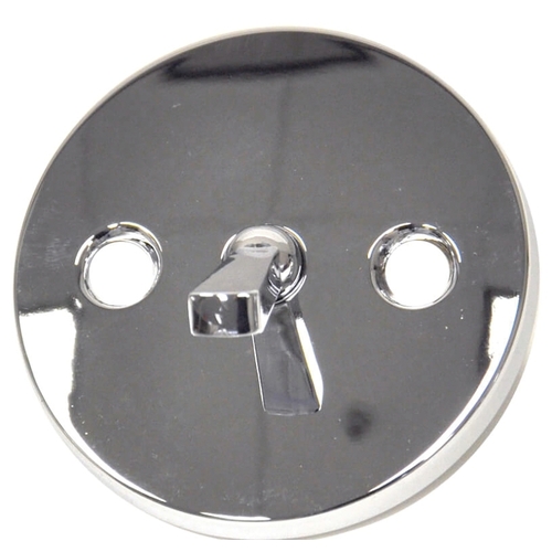 Overflow Plate, Metal, Chrome, For: Existing Bathtub Fixtures