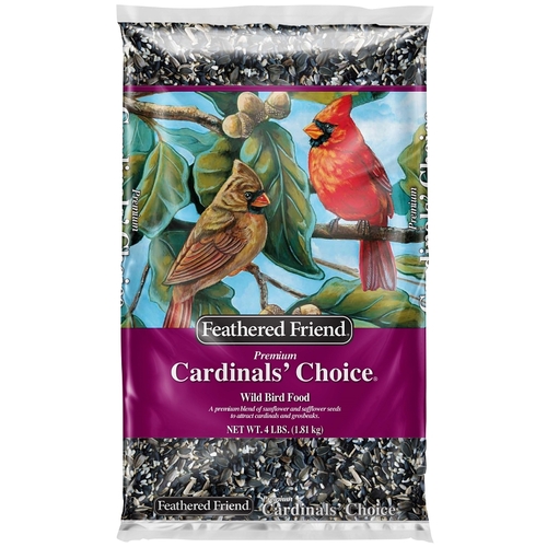 Feathered Friend 14394 Cardinal's Choice Series 14173 Wild Bird Food, Premium, 4 lb Bag