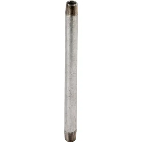 Pipe Nipple, 2 in, Threaded, Steel, 7 in L