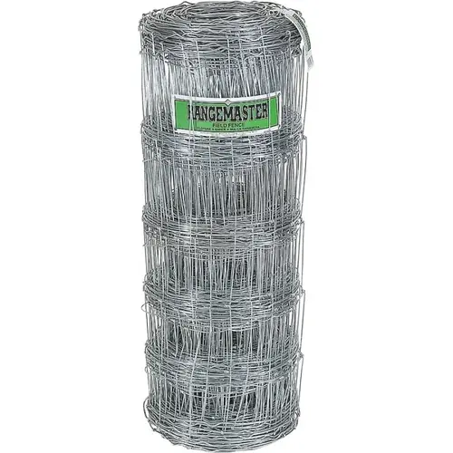 Field Fence, 330 ft L, 39 in H, 12 ga Gauge, Steel, Galvanized