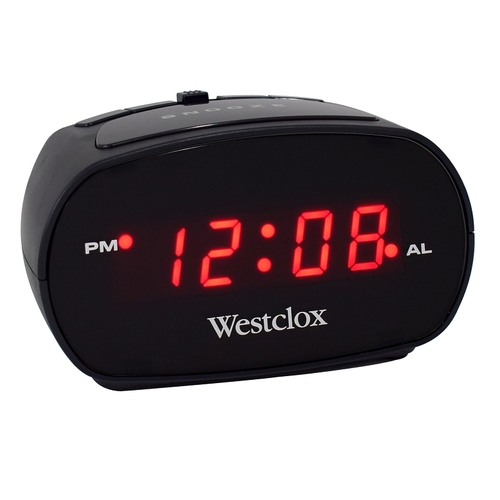 Westclox 71043 70044a Alarm Clock Led Display Black Case