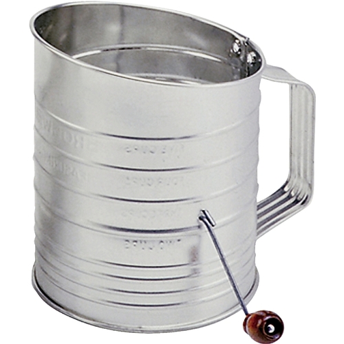 Norpro 137 Hand Crank Sifter, 40 oz Capacity, 5 in H, Stainless Steel