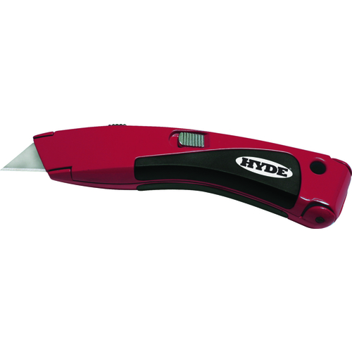 Utility Knife, Carbon Steel Blade, Curved Handle, Red Handle