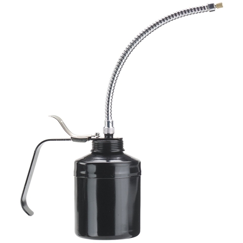 Lubrimatic 50-337 Handheld Pump Oiler, 1 pt Capacity, 5-1/2 in H, Flexible Spout, Steel, Epoxy-Coated