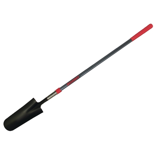 Razor-Back 47602 Drain Spade with Handle, 6 in W Blade, 14 ga Gauge, Steel Blade, Fiberglass Handle, Cushion Grip Handle