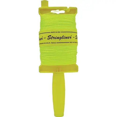 Line Reel, 500 ft L Line, Fluorescent Yellow Line