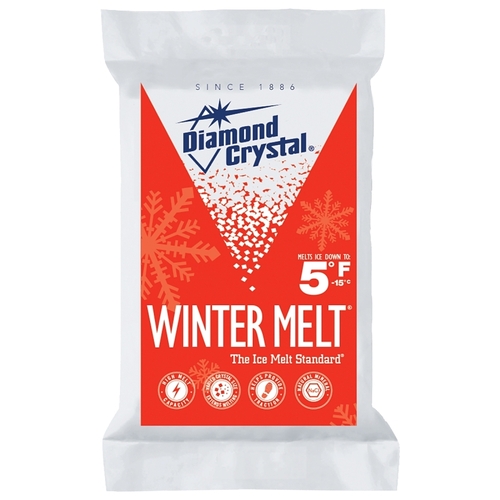 Diamond Crystal Winter Melt Ice Melter Salt, Crystalline Solid, White, 10 lb Bag