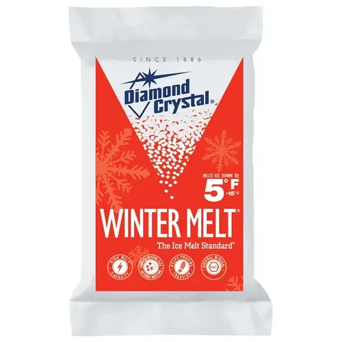 Cargill, Inc 100046857-XCP4 Diamond Crystal Winter Melt Ice Melter Salt, Crystalline Solid, White, 10 lb Bag - pack of 4