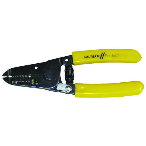 Calterm 66212 Wire Stripper, 10 to 22 AWG Wire, 10 to 22 AWG Solid, 12 to 24 AWG Stranded Stripping, Cushion Grip Handle