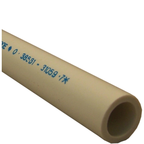 JM EAGLE 531194 Schedule Series Pipe, 1 in, 10 ft L, Solvent Weld, SCH 40 Schedule, PVC, White - 120" Stock Length