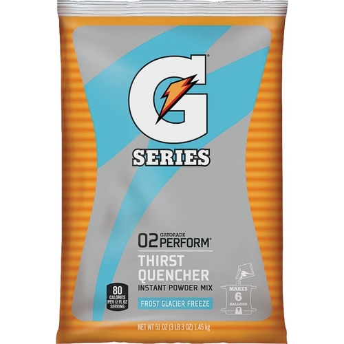 Thirst Quencher Instant Powder Sports Drink Mix, Powder, Glacier Freeze Flavor, 51 oz Pack