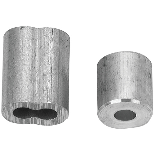 B7675454 Cable Ferrule and Stop Set, 1/4 in Dia Cable, Aluminum