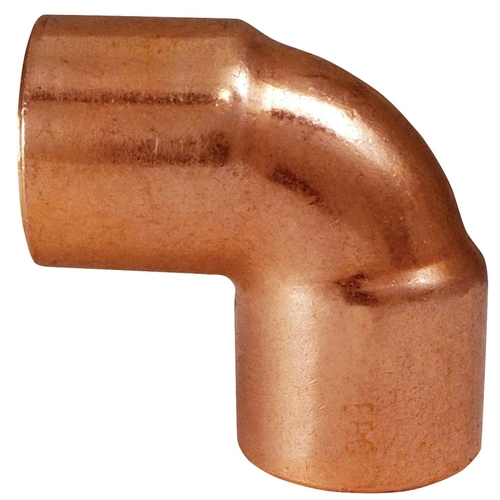 EPC 31262 Pipe Elbow, 1/4 in, Sweat, 90 deg Angle, Copper