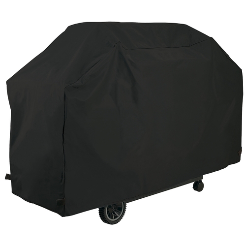 GrillPro 50365 Deluxe BBQ Grill Cover, 65 in W, 24 in D, 40 in H, PEVA/Polyester/PVC, Black