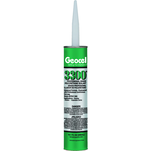 GEOCEL 68101 3300 Series Polyurethane Sealant, White, Liquid, 10.1 oz Cartridge