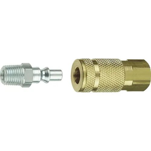 Tru-Flate 13-301 Coupler and Plug Set, 1/4 in