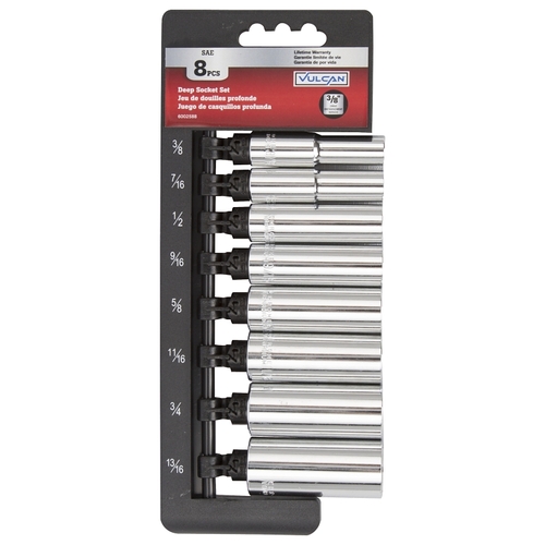 Socket Set, Chrome Vanadium Steel, Chrome