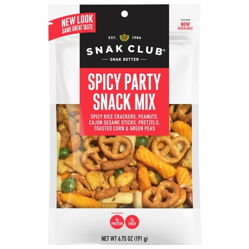 SNAK CLUB 700530-XCP6 Spicy Party Mix, Salty Flavor, 7.5 oz - pack of 6
