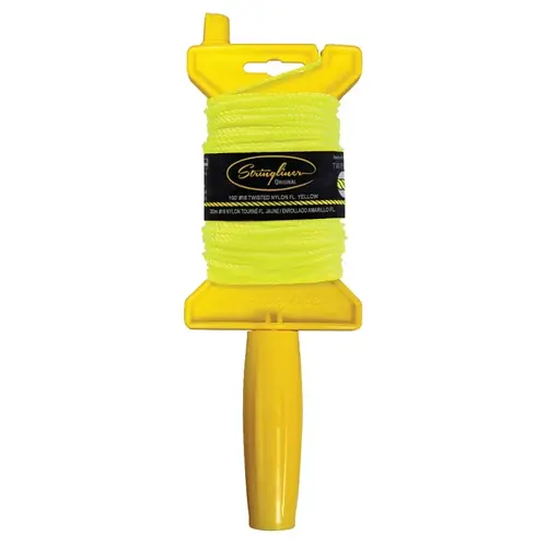 Line Reel, 100 ft L Line, Fluorescent Yellow Line