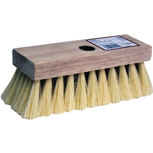 DQB 11945 Roof Brush Tampico Bristles 7" x 2" with Wood Block Head with Tapered Hole