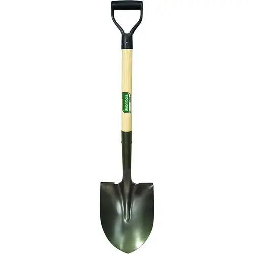 UnionTools 43106 Digging Shovel, 8-1/2 in W Blade, Carbon Steel Blade, Hardwood Handle, D-Shaped Handle, 28 in L Handle