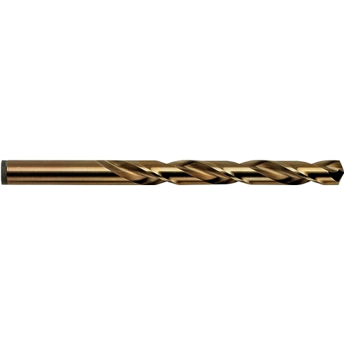 Jobber Drill Bit, 11/32 in Dia, 4-3/8 in OAL, Spiral Flute, 11/32 in Dia Shank, Cylinder Shank Gold Oxide