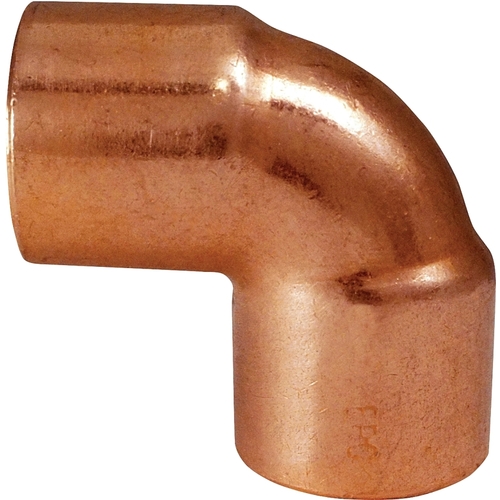 Pipe Elbow, 3/8 in, Sweat, 90 deg Angle, Copper