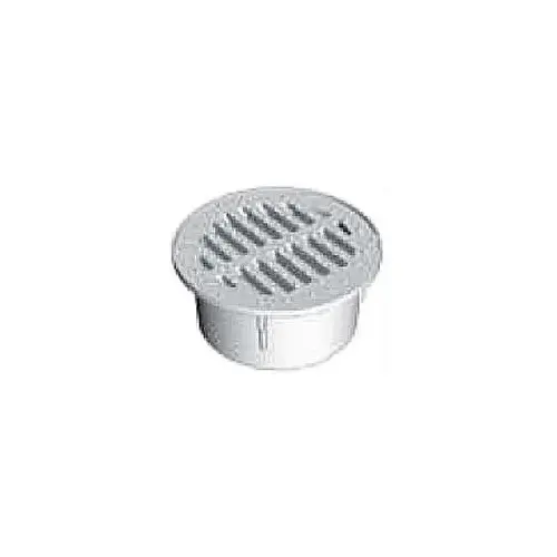 0440SDG Drop-In Drain Grate, 4-9/16 in Dia, Round, Polyethylene, Green