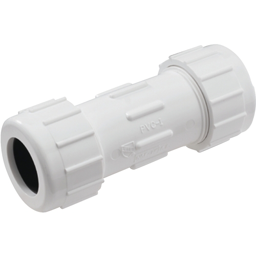 NDS 160-104 CCC-0750 Pipe Coupling, 3/4 in, Compression, White, SCH 40 Schedule, 150 psi Pressure