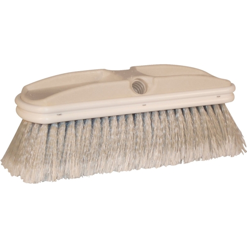 Washing Brush, 2-1/2 in L Trim, 9 in OAL, Synthetic Trim, Poly Handle